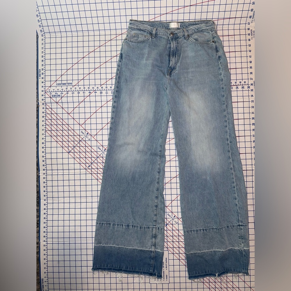 7 For All Mankind Faded Blue Denim Jeans